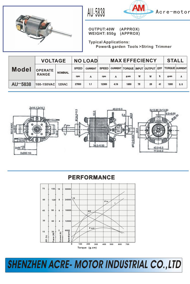 Universal Motor AU-5838