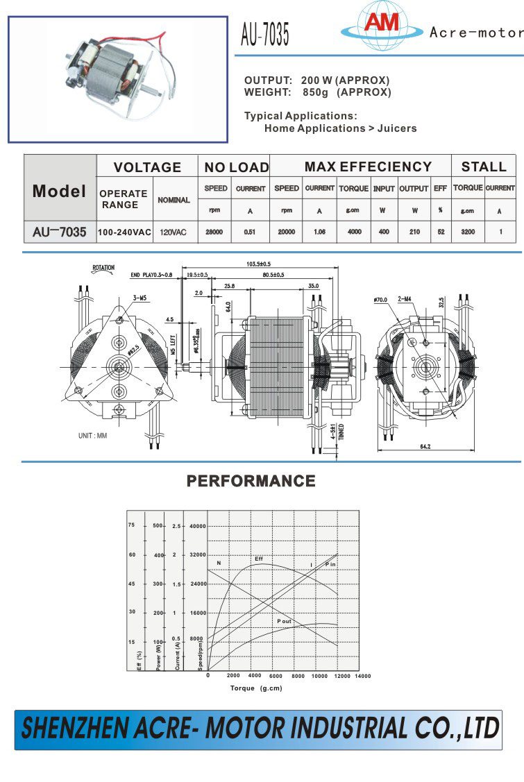Universal Motor AU-7035