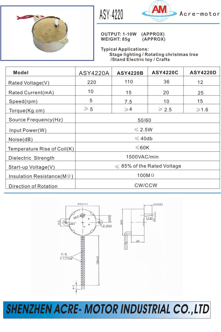 Synchronous motor ASY-4220